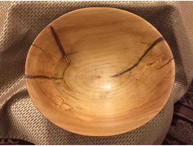 Hand-crafted Wood 'Lightning Strike' Bowl