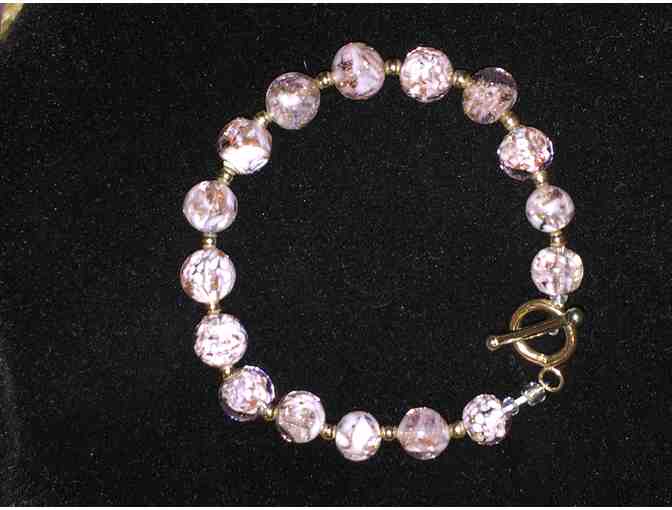 Pink Venetian Bead Bracelet
