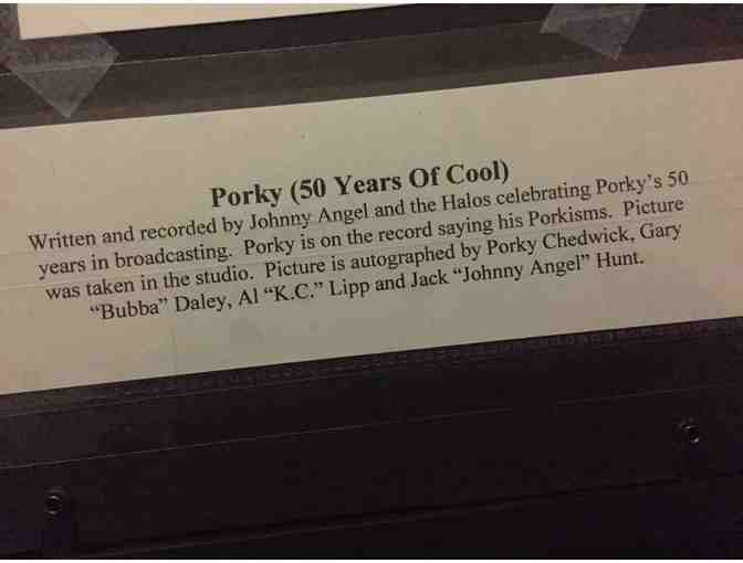 Porky Chedwick Autographed 45 record: '50 Years of Cool' with photo