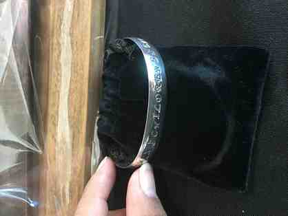 Handmade Sterling Silver Cuff Bracelet with "Phoenix Children's Chorus" Inscription