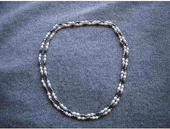 Pearl and Hematite Necklace