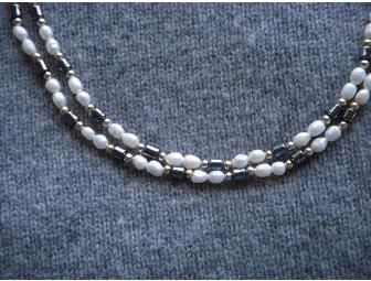 Pearl and Hematite Necklace