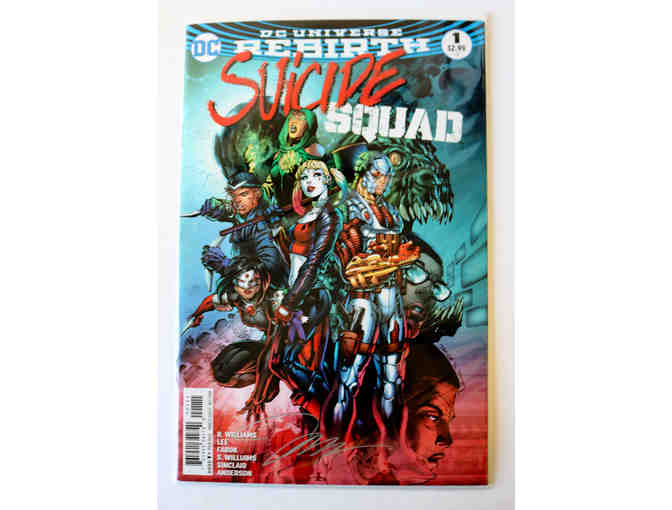 DC UNIVERSE REBIRTH SUICIDE SQUAD #1 Signed by JIM LEE plus THE JOKER & HARLEY QUINN