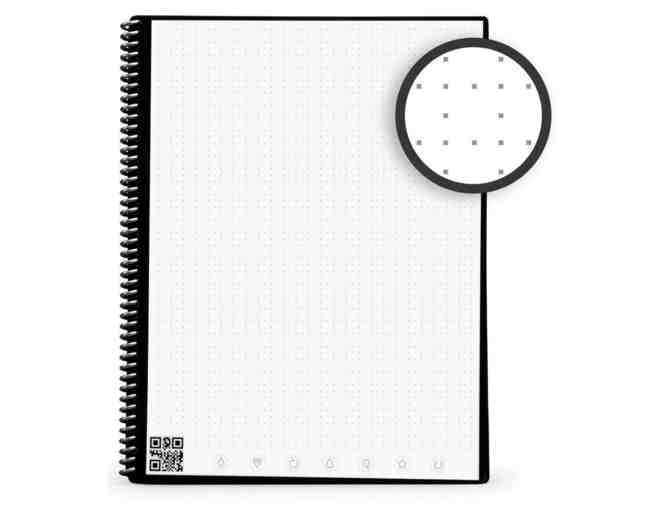 Rocketbook Smart Reusable Notebook, Core Letter Size Spiral Notebook, Plum, Dot Grid
