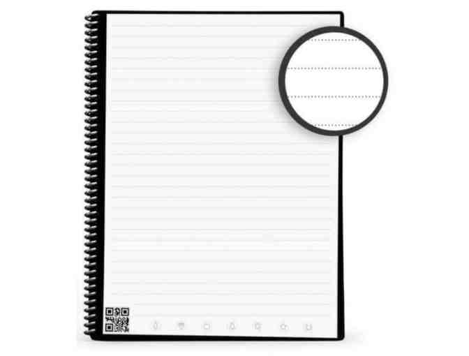 Rocketbook Smark Reusable Notebook, Core Letter Size Spiral Notebook, Steel Blue, Lined