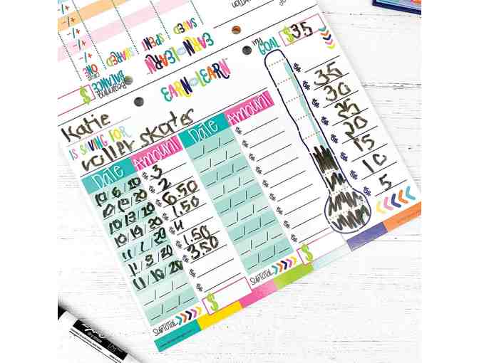 School Keepsake Kit, Gratitude Finder, and Chore Chart - Pastel Dots/Girl Superhero