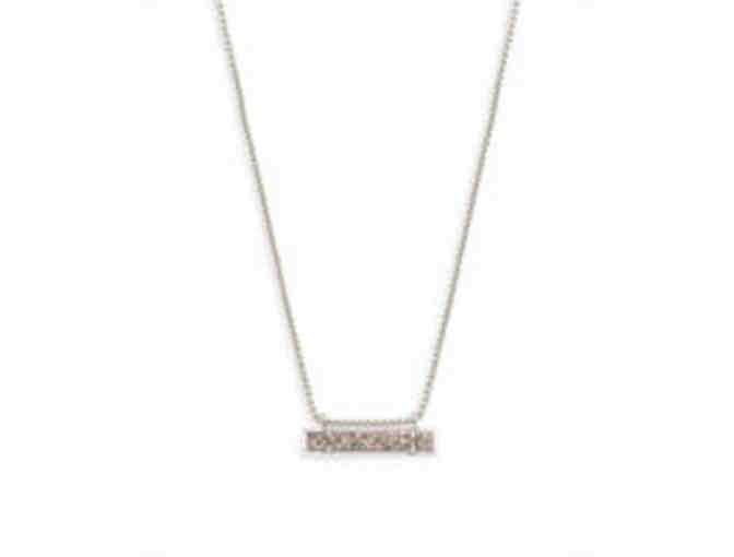 Kendra Scott 'Leanor' Silver Pendant Necklace in Platinum Drusy