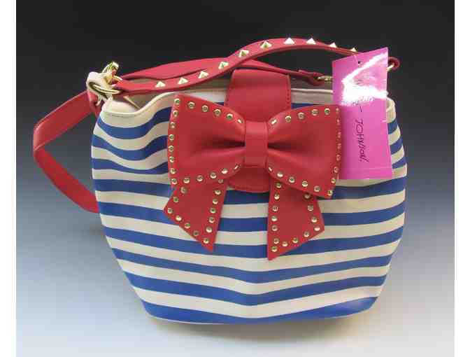 Betsey Johnson Purse - "Hopeless Romantic Stripe" - Photo 1