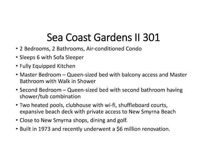 One-Week Stay at a 5-Star Condo on New Smyrna Beach