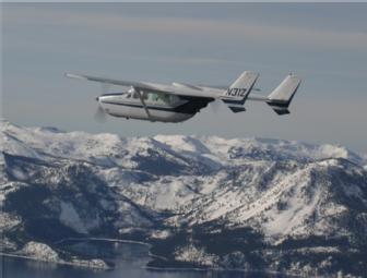 Flight over Lake Tahoe