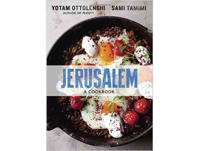 Fiamma Foldable Bookstand with the 'Jerusalem: A Cookbook'
