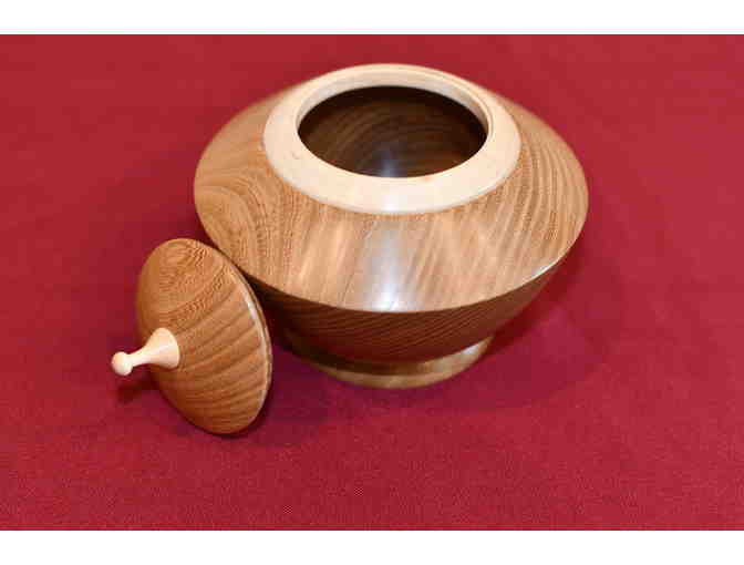 Lidded Box with Maple inset *made from historic wood