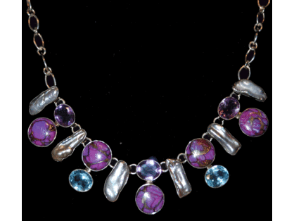 Semi-precious and Sterling Silver Necklace