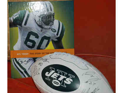 Signed NY Jets Football & Book