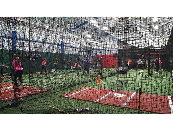 Swing at the Softball with Bases Loaded