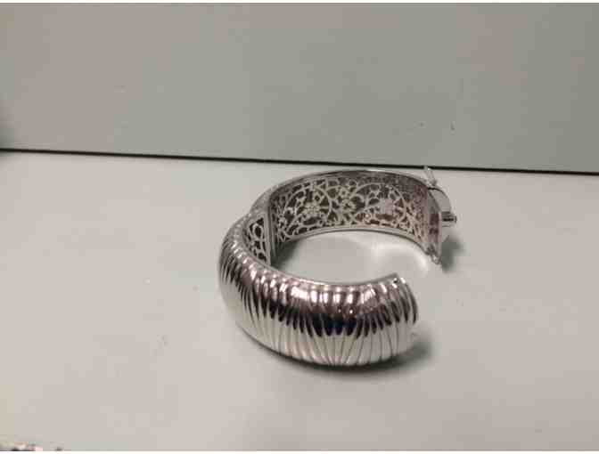 Monica Rich Kosann Geometric Patterned Cuff Bracelet