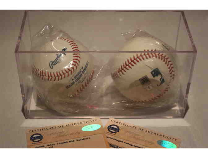 Derek Jeter and David Wright Autographed Baseballs