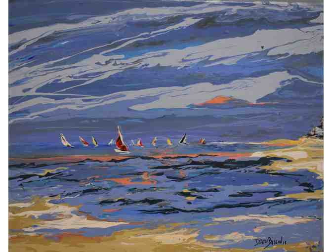 Acrylic Painting of "Westerly Sails" by Diane Bassin - Photo 1