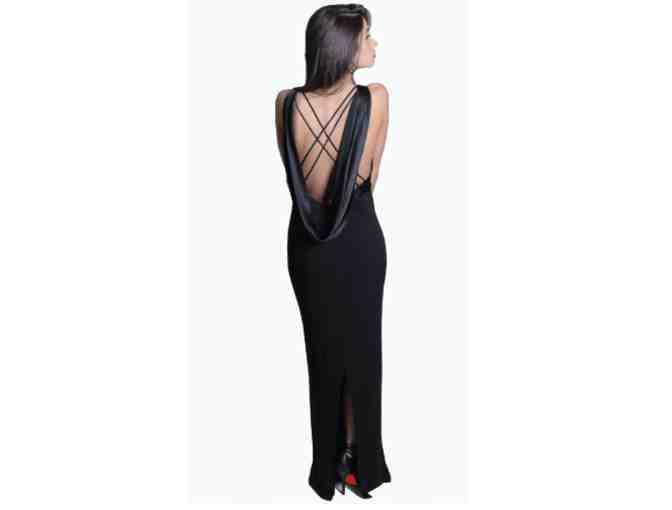 Baroness Draped Back Gown by Beverley Olivacce with Custom Fitting