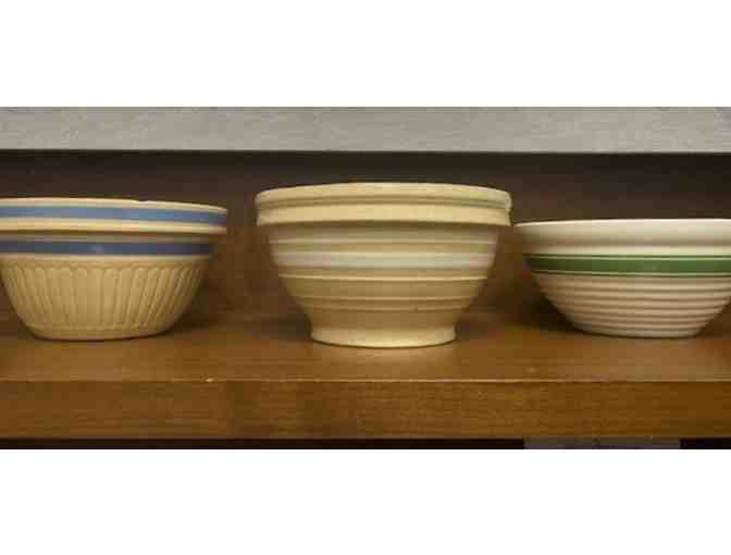 Antique Stoneware Mixing Bowls (Set of 3)