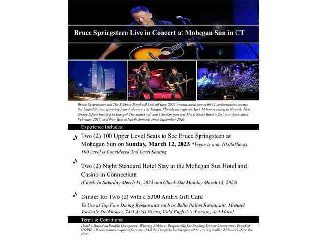 Your Choice of Bruce Springsteen Concert Experience in 2023!!