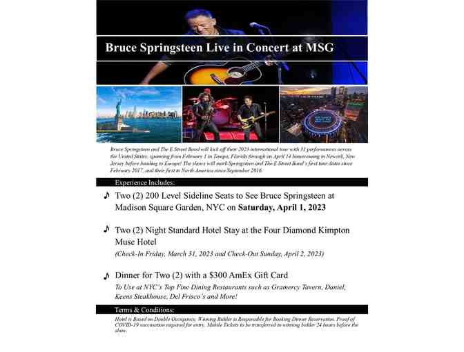 Your Choice of Bruce Springsteen Concert Experience in 2023!!