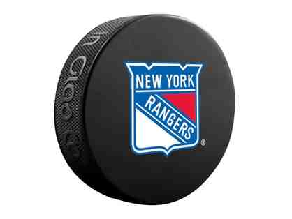 Three Autographed NYR Puck Package