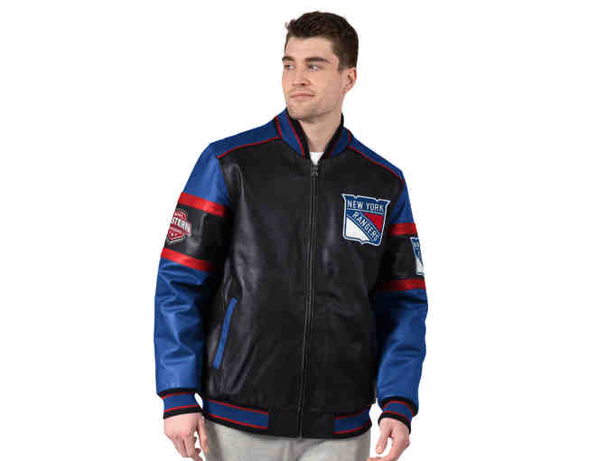 GIII by Carl Banks New York Rangers Leather Jacket - Photo 1