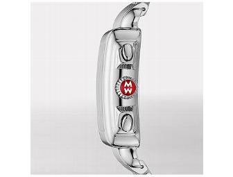 Michele Deco Diamond, Black Diamond Dial Watch with Stainless Steel Band