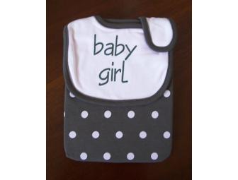 Newborn Gift Package Including a Bumbo, Stuffed Animal, Bib & Burp Cloth