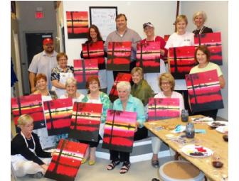 Painting Session for Four with Wine and Glasses to Keep