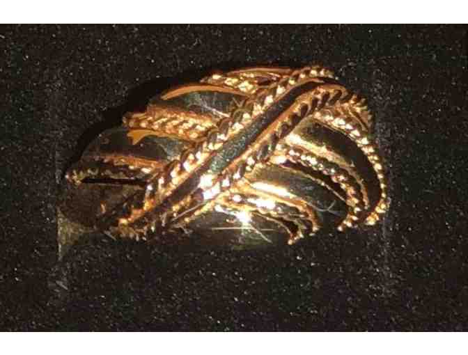 Vintage Braided Gold Statement Ring