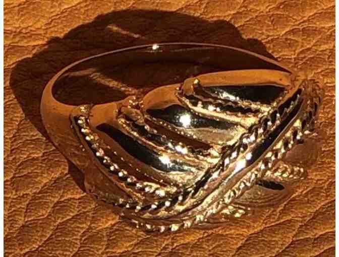 Vintage Braided Gold Statement Ring