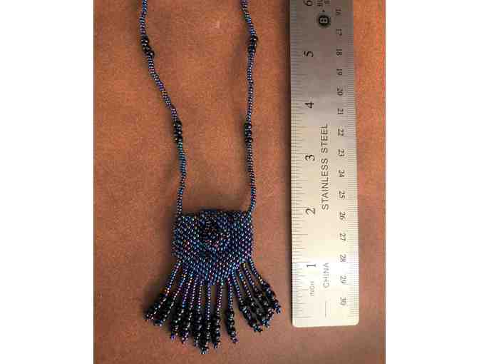 Beaded Amulet Pouch Necklace