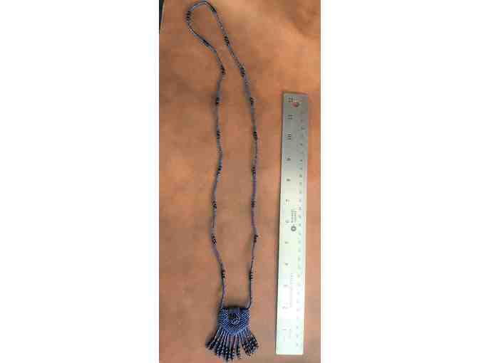 Beaded Amulet Pouch Necklace