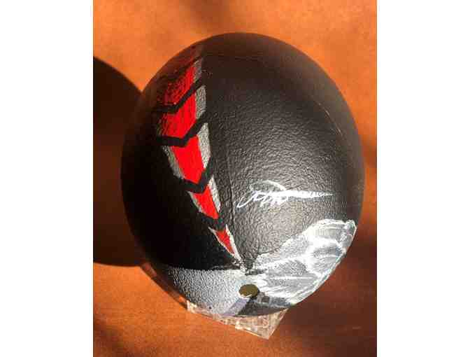 White Tailed Kite, Painted Emu Egg