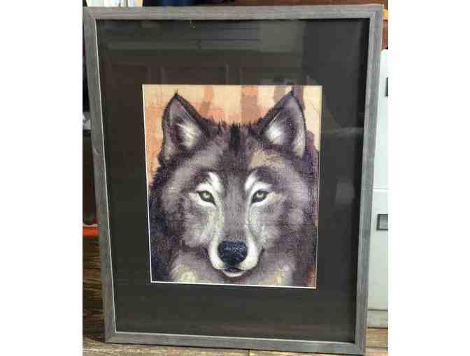 'A Wolfish Friend' Framed Diamond Art