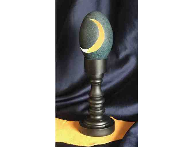 Moon Candle Night Light Carved Emu Egg