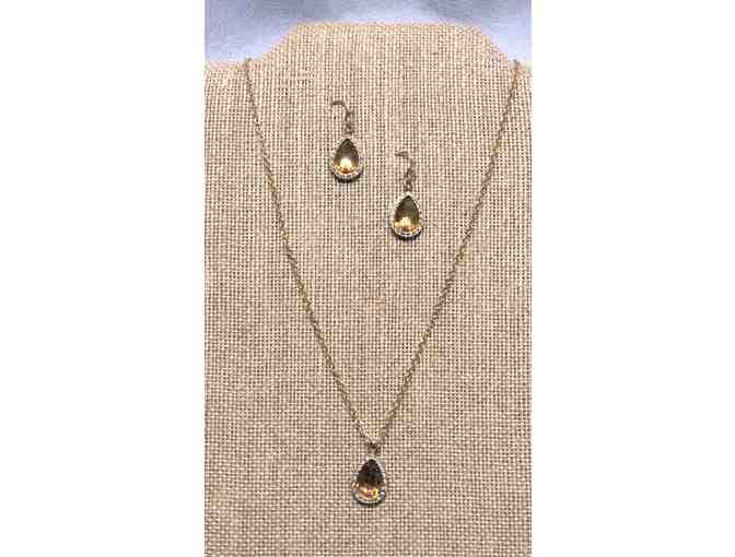 Avon Faux Topaz Necklace and Earring Gift Set