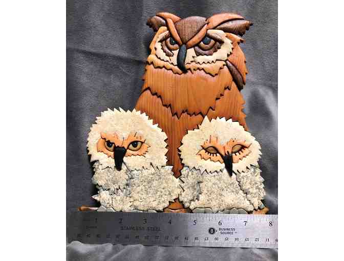 Intarsia Wooden Owls