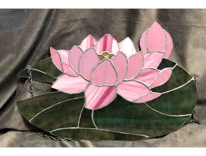Lotus Stained Glass Window Ornament