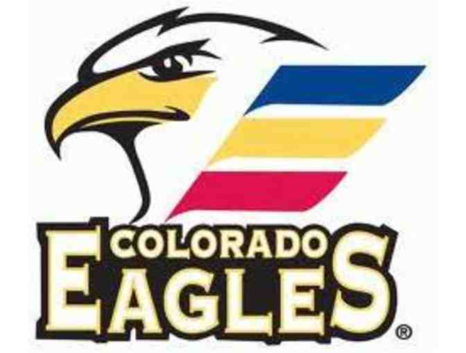 LIVE - Colorado Eagles Owners Box for 15 plus Sweater and Signed Stick