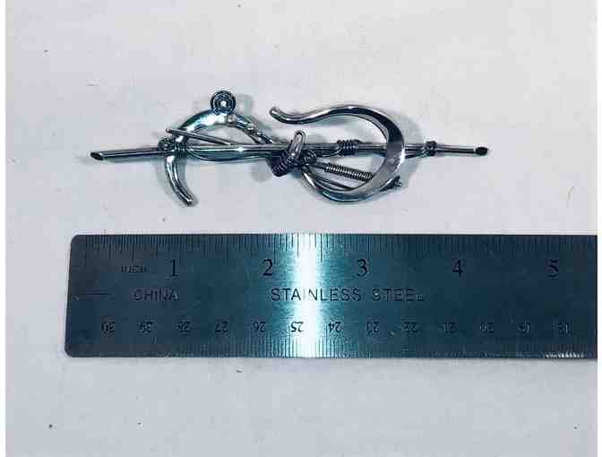 PREMIER - Sterling Silver with Niobium Wire Wrap Brooch