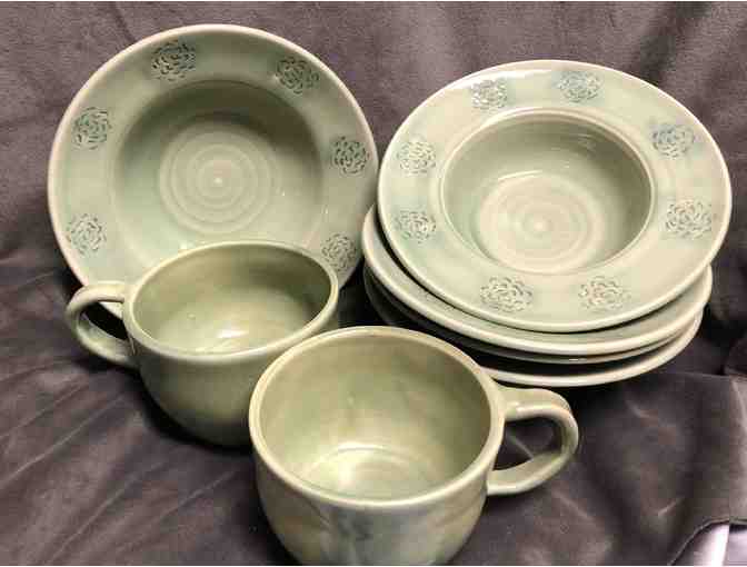 Breakfast Bowls and Mugs in Green