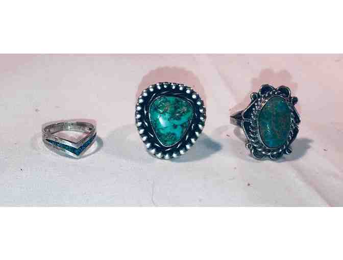 Trio of Turquoise Rings