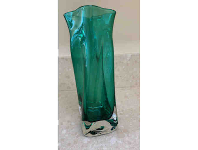 Beautiful Green Glass Vase - Photo 1
