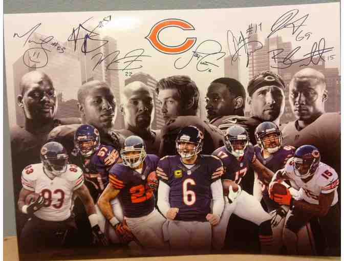Chicago Bears Photo with laser Autographs