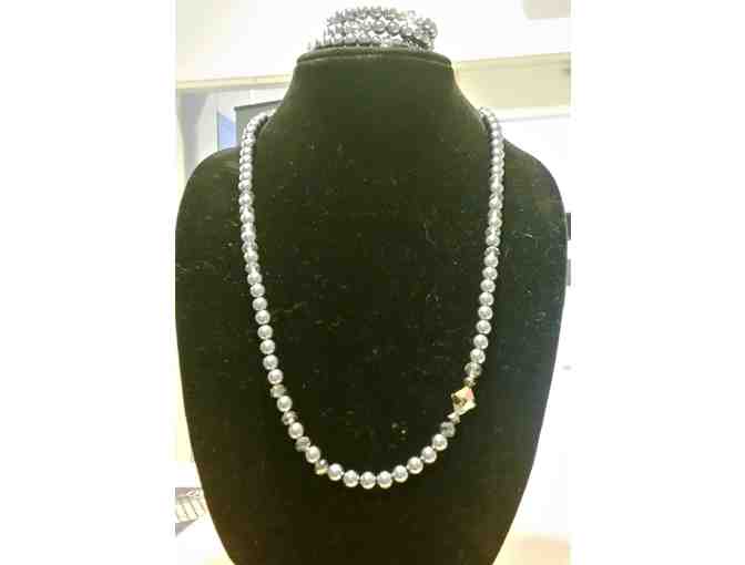 Dolce Gemelli Designs  Ribbons & Pearls Collection Necklace & Bracelet Set