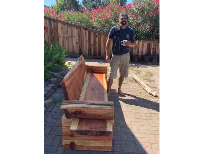 Hand Crafted Redwood Bench