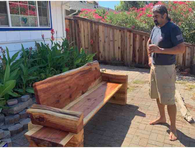 Hand Crafted Redwood Bench
